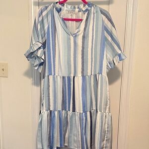 Joy Joy Multicolor Striped Dress